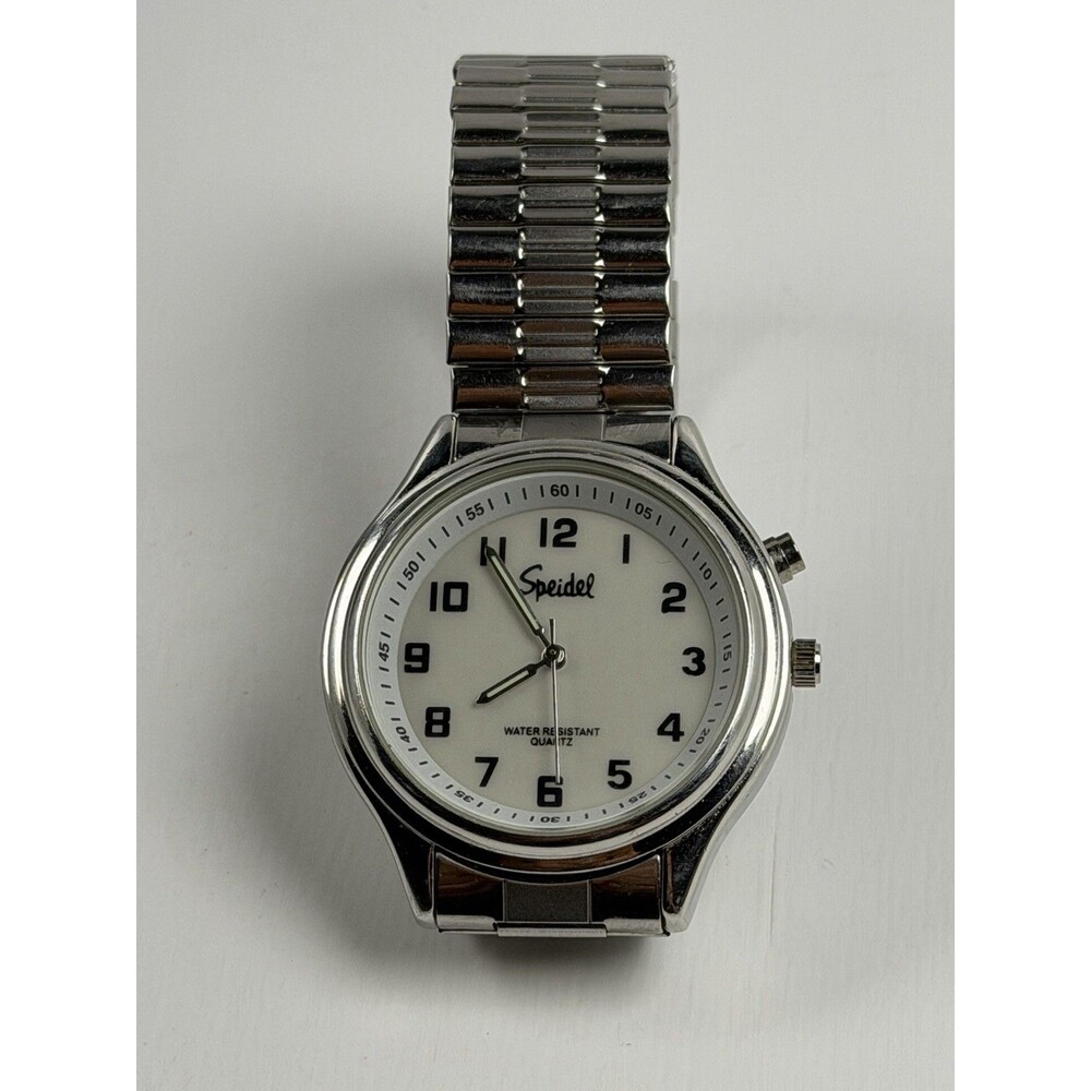Speidel Men’s Quartz Watch 41mm Full Dial Light Stretch Band New Battery
